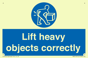 Lift heavy objects correctly